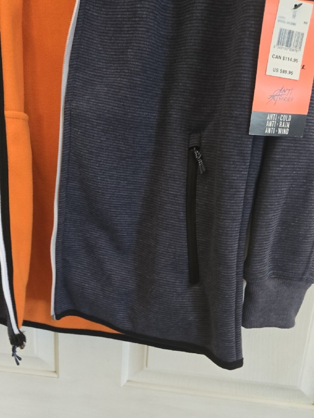 Rip Curl Navy Blue & Orange Performance Hooded Jacket - Picture 4 of 9